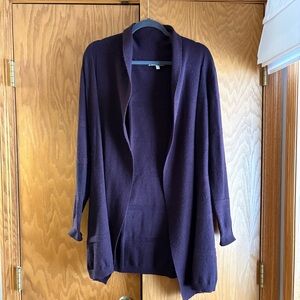 41 Hawthorn Deep Purple Open Cardigan Size Large